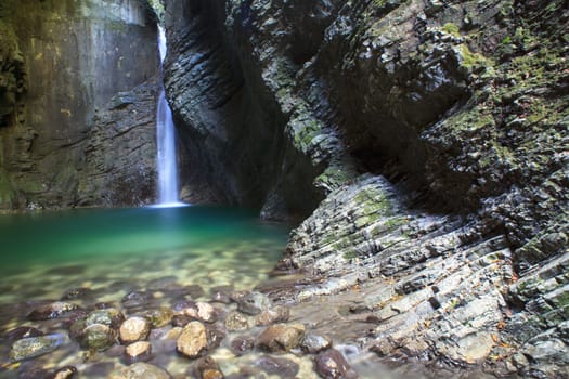 Kozjak waterfall (Slap Kozjak) - Kobarid, Julian Alps in Slovenia