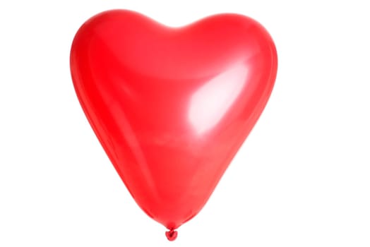 heart shaped baloon isolated on white