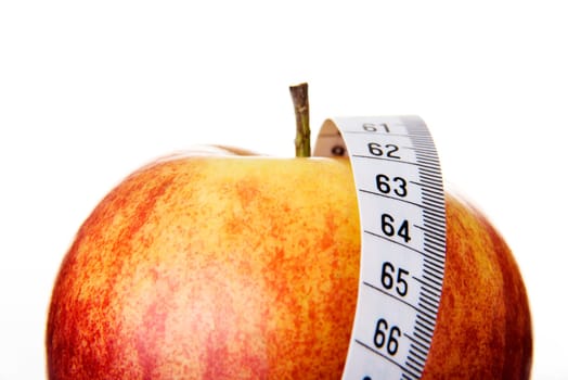 apple for diet concept isolated on white