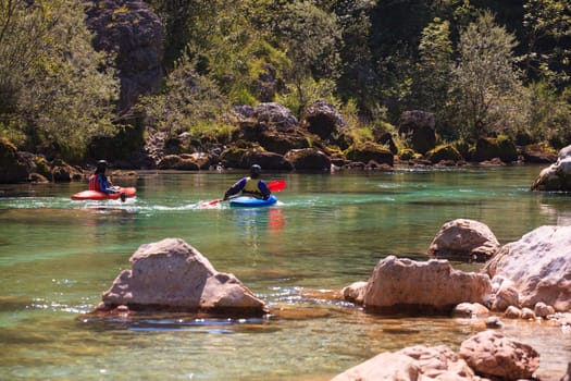 Riverbug in the summer on the Soca river, Slovenia