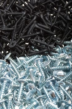 texture are two types of screws black and silver