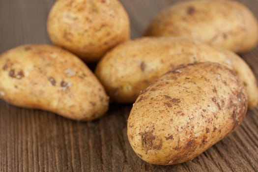 Fresh organic potatoes