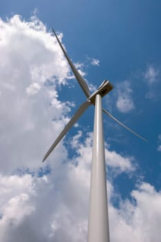 wind turbine sky and clouds in Salerno