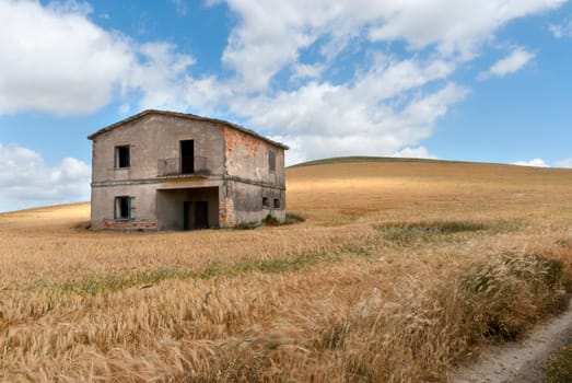 country landscape with cottage in Matera