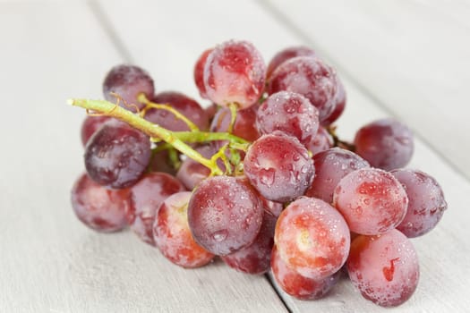 fresh blue grapes