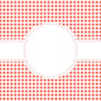 Banderole on check pattern