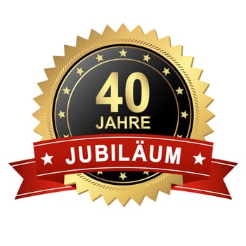 Button with banner - Anniversary 40 years