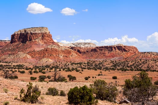 Colorful landscape and scenery in New Mexico near Ghost Ranch