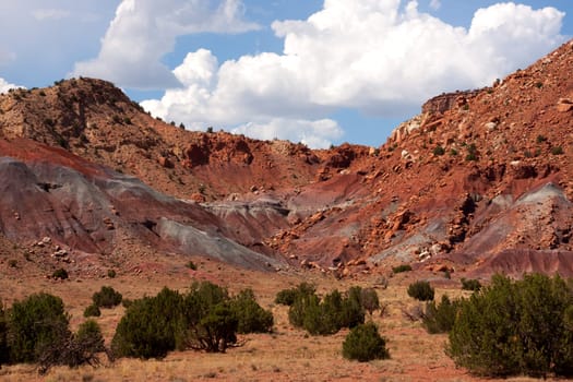Colorful landscape and scenery in New Mexico near Ghost Ranch