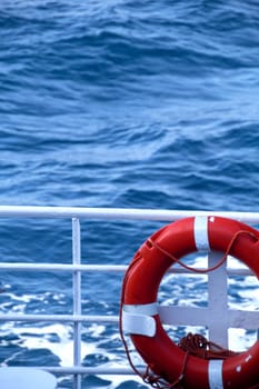 Safety equipment on a ferry boat