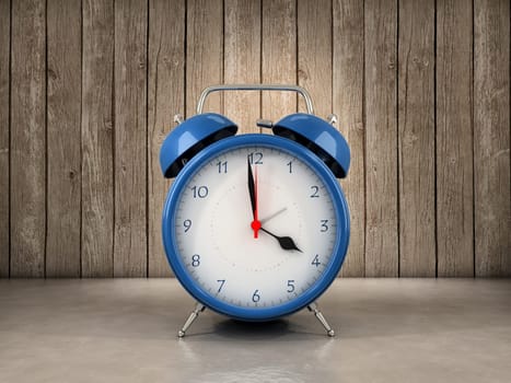 Alarm clock with wood background