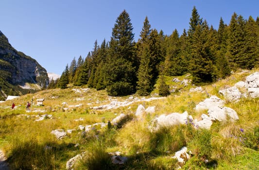 View of Krn mountain, Slovenian julian alps