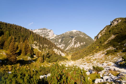 View of Krn mountain, Slovenian julian alps
