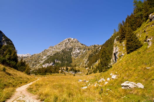 View of Krn mountain, Slovenian julian alps