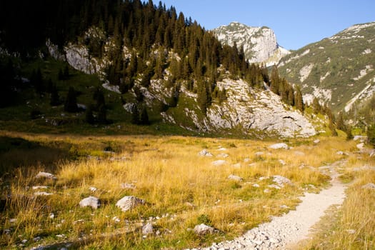 View of Krn mountain, Slovenian julian alps