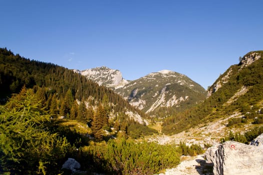 View of Krn mountain, Slovenian julian alps