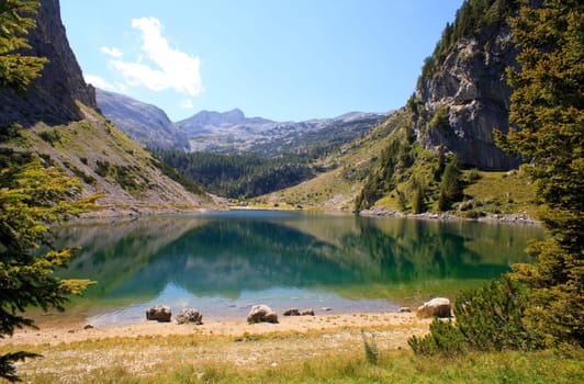 View of krnsko lake in the summer, Slovenia - Europe