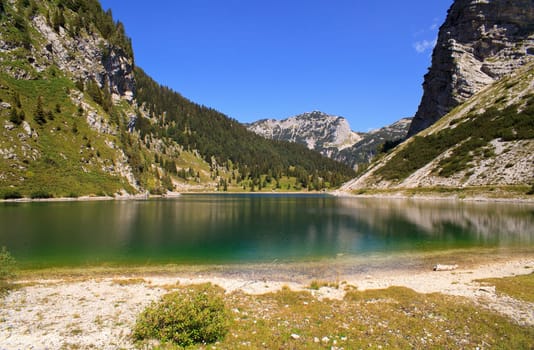 View of krnsko lake in the summer, Slovenia - Europe