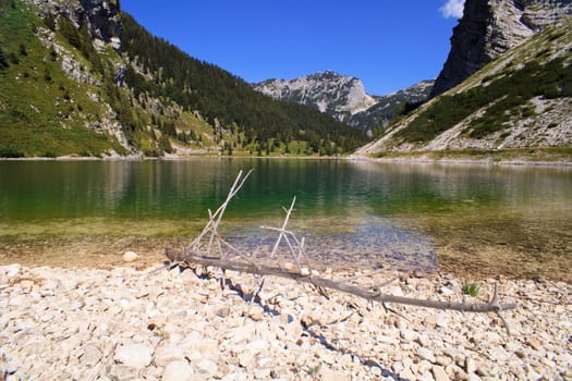 View of krnsko lake in the summer, Slovenia - Europe