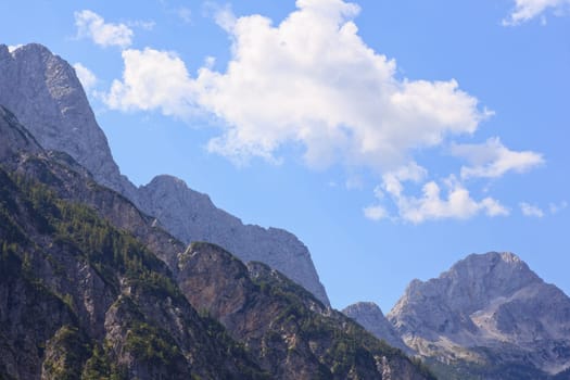 View of Slovenian Julian Alps in the summer