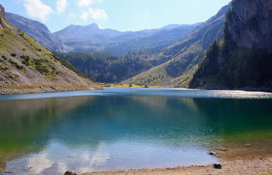 View of krnsko lake in the summer, Slovenia - Europe