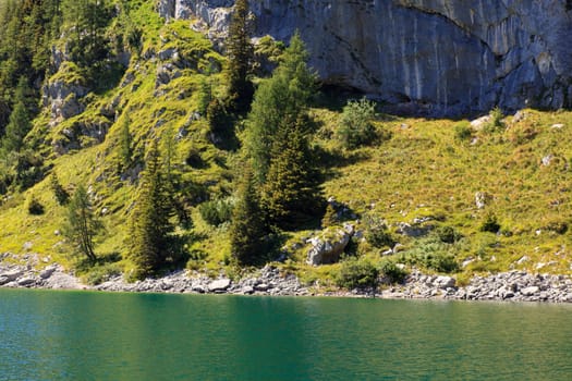 View of krnsko lake in the summer, Slovenia - Europe