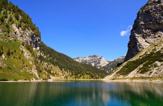 View of krnsko lake in the summer, Slovenia - Europe