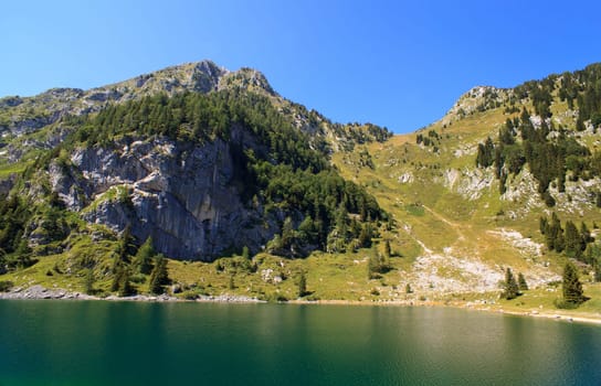 View of krnsko lake in the summer, Slovenia - Europe