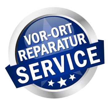 Button with banner " ON-SITE REPAIR SERVICE """