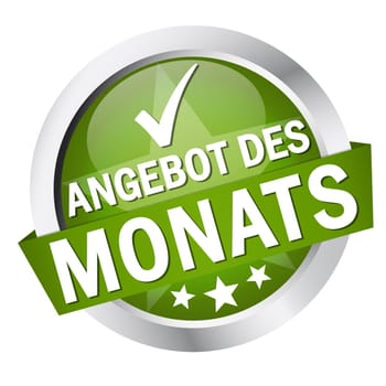 Button with banner " OFFER OF THE MONTH """