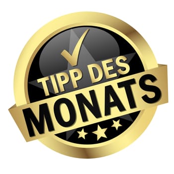 Button with banner " TIP OF THE MONTH """