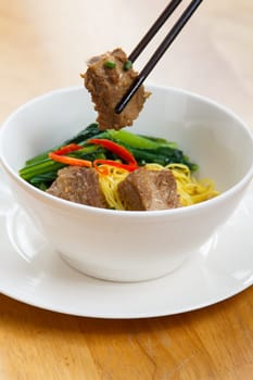 Noodles Pork of Chinese food