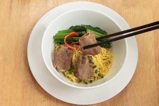 Noodles Pork of Chinese food