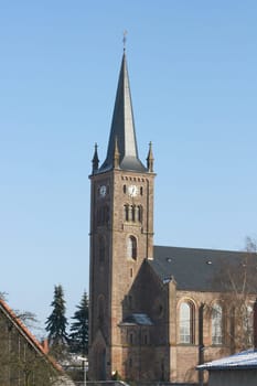 View of the church in Reichenbach bei Baumholder,Germany