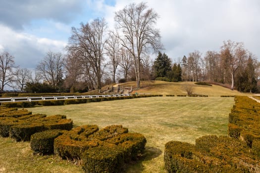 The picture was taken in the Park in front of the castle Hluboka nad Vltavou. Czech Republic