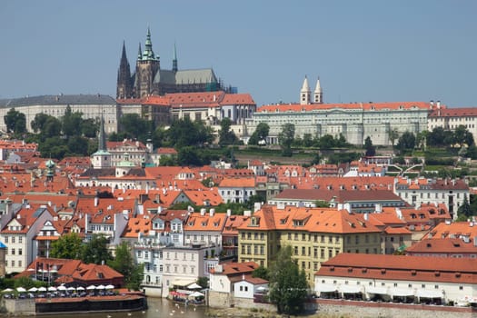 General view of the Prague Castle. All potential trademarks are removed. (Prague, Czech Republic)