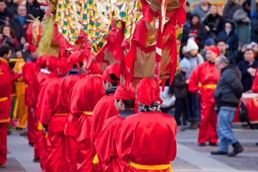 MILAN, ITALY - FEBRUARY 10, 2013: Chinese New Year parade in Milan