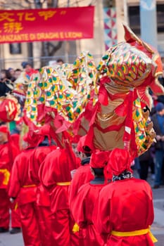 MILAN, ITALY - FEBRUARY 10, 2013: Chinese New Year parade in Milan