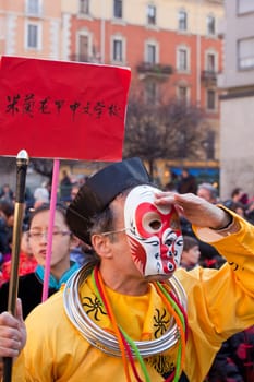 MILAN, ITALY - FEBRUARY 10, 2013: Chinese New Year parade in Milan