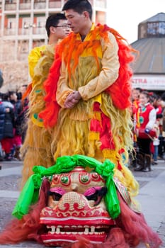 MILAN, ITALY - FEBRUARY 10, 2013: Chinese New Year parade in Milan