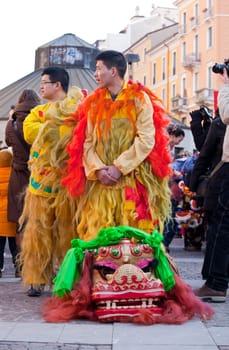 MILAN, ITALY - FEBRUARY 10, 2013: Chinese New Year parade in Milan