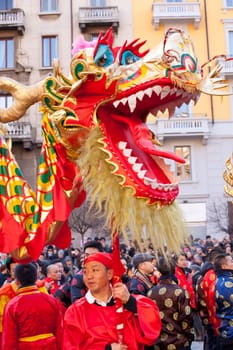 MILAN, ITALY - FEBRUARY 10, 2013: Chinese New Year parade in Milan