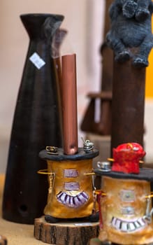A lot of various scented Incense in a street market