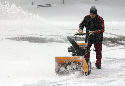 Snow removal during heavy snowfall