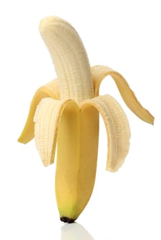Healthy banana isolated on white background