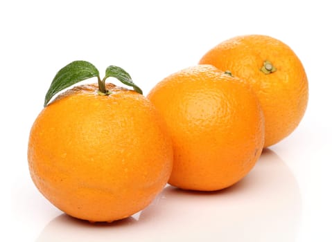 Healthy orange isolated over white background