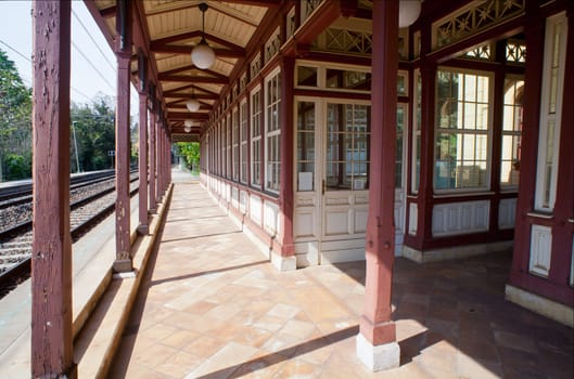 View of ancient Miramare railroad station, Trieste