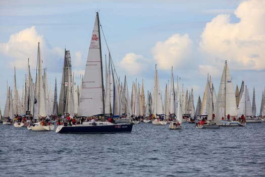 TRIESTE, ITALY - 14 OCTOBER 2012, Barcolana regatta in Trieste