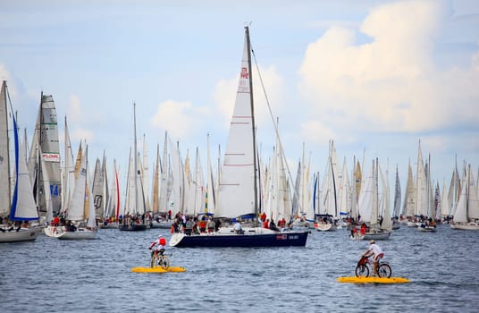 TRIESTE, ITALY - 14 OCTOBER 2012, Barcolana regatta in Trieste