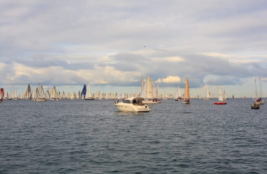 TRIESTE, ITALY - 14 OCTOBER 2012, Barcolana regatta in Trieste